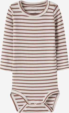Barboteuse / body 'NBNBANI' NAME IT en marron : devant