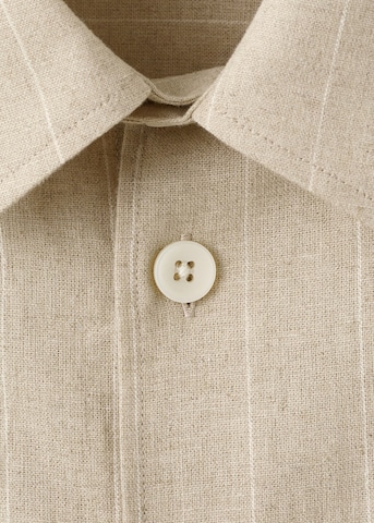 MANGO MAN Regular fit Button Up Shirt 'Rainier' in Beige
