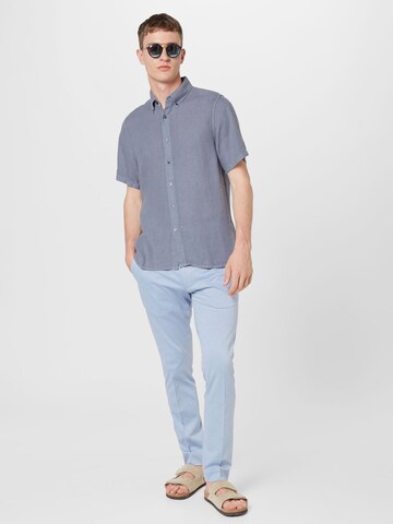 mėlyna Abercrombie & Fitch Standartinis modelis Marškiniai