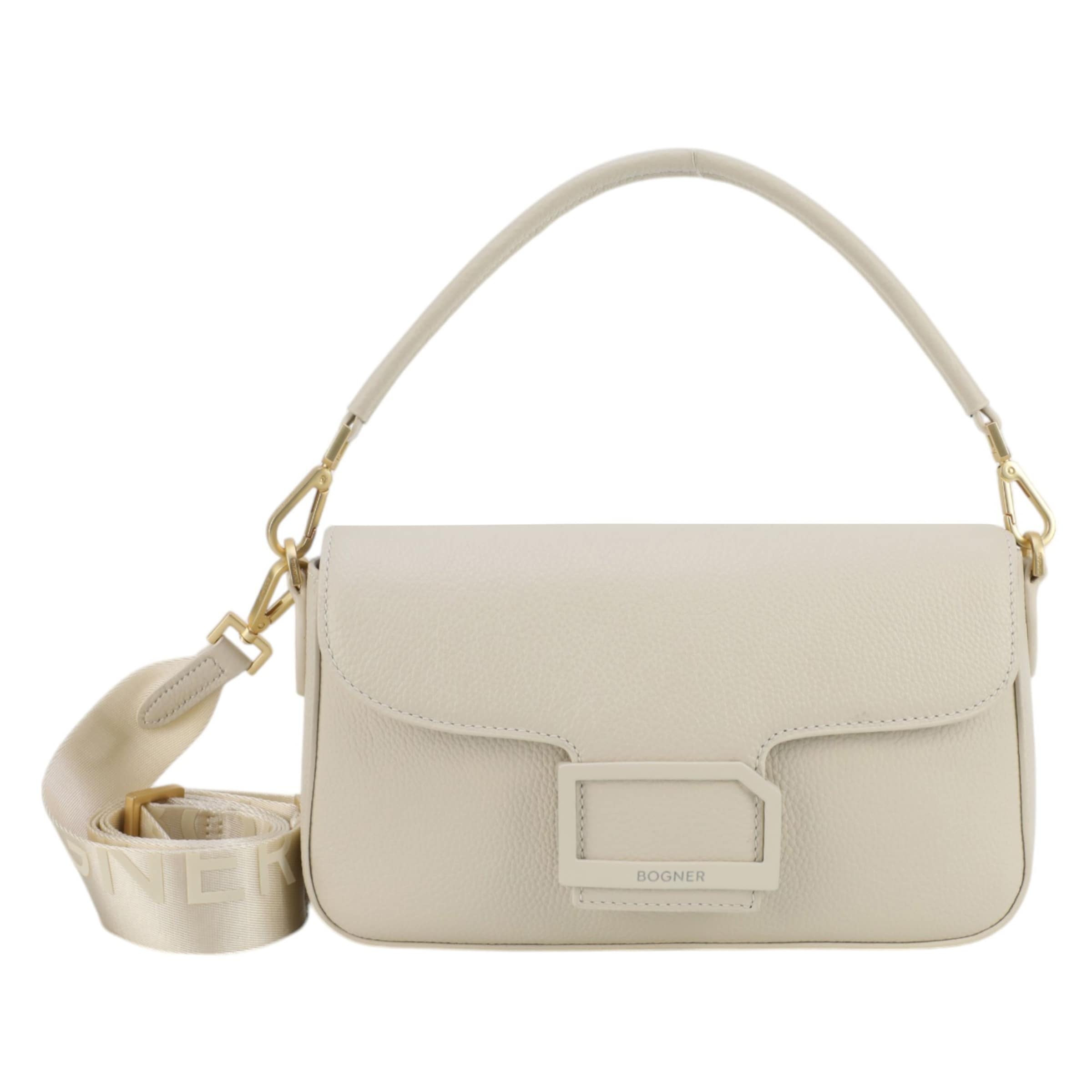 Borsa a spalla 'Pontresina Neve Nera' di BOGNER in beige: frontale