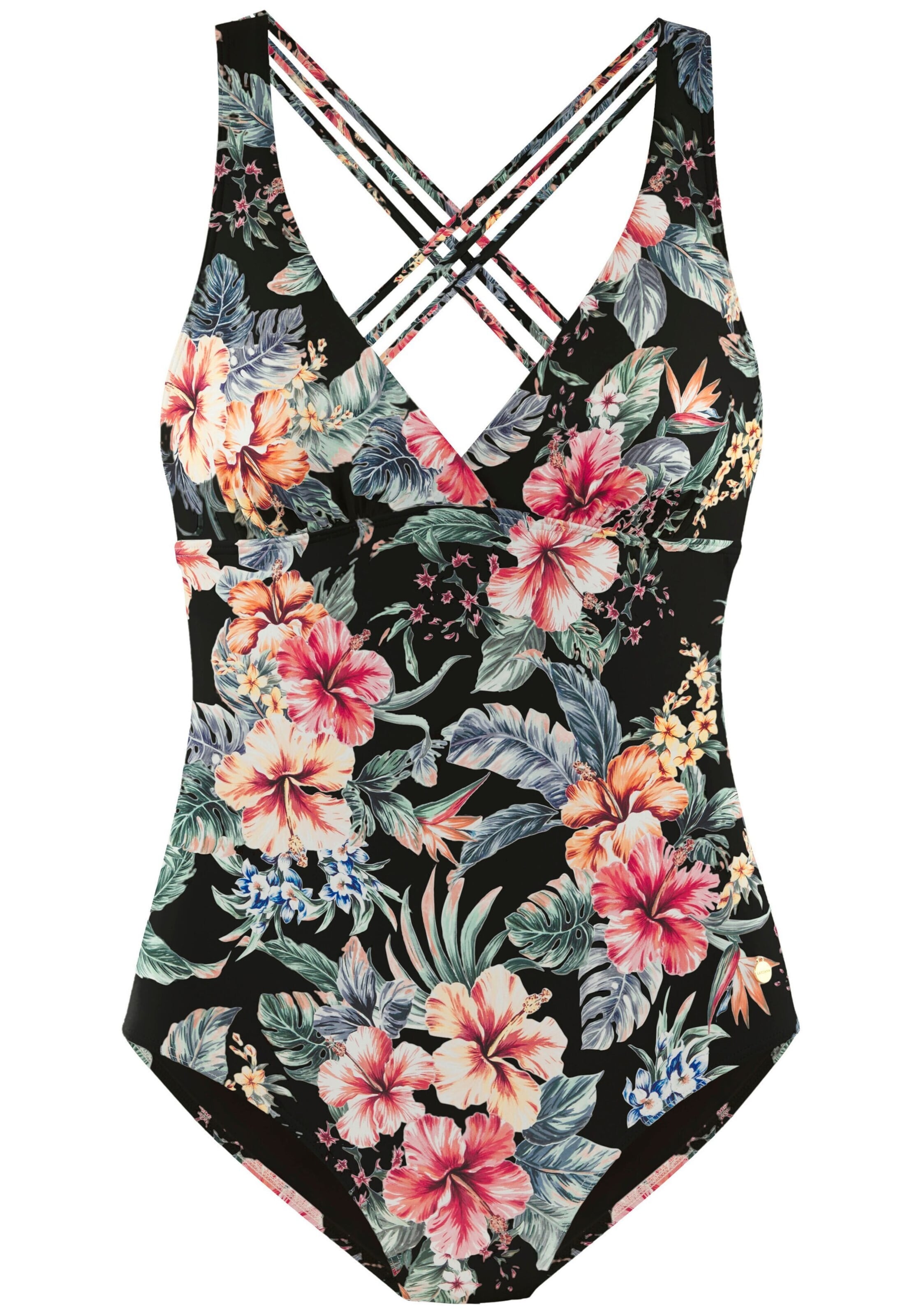 LASCANA Korzetová Plavky – černá: přední strana