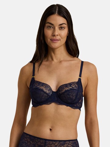Lauren Ralph Lauren T-shirt BH ' Lauren Lace ' in Blauw: voorkant