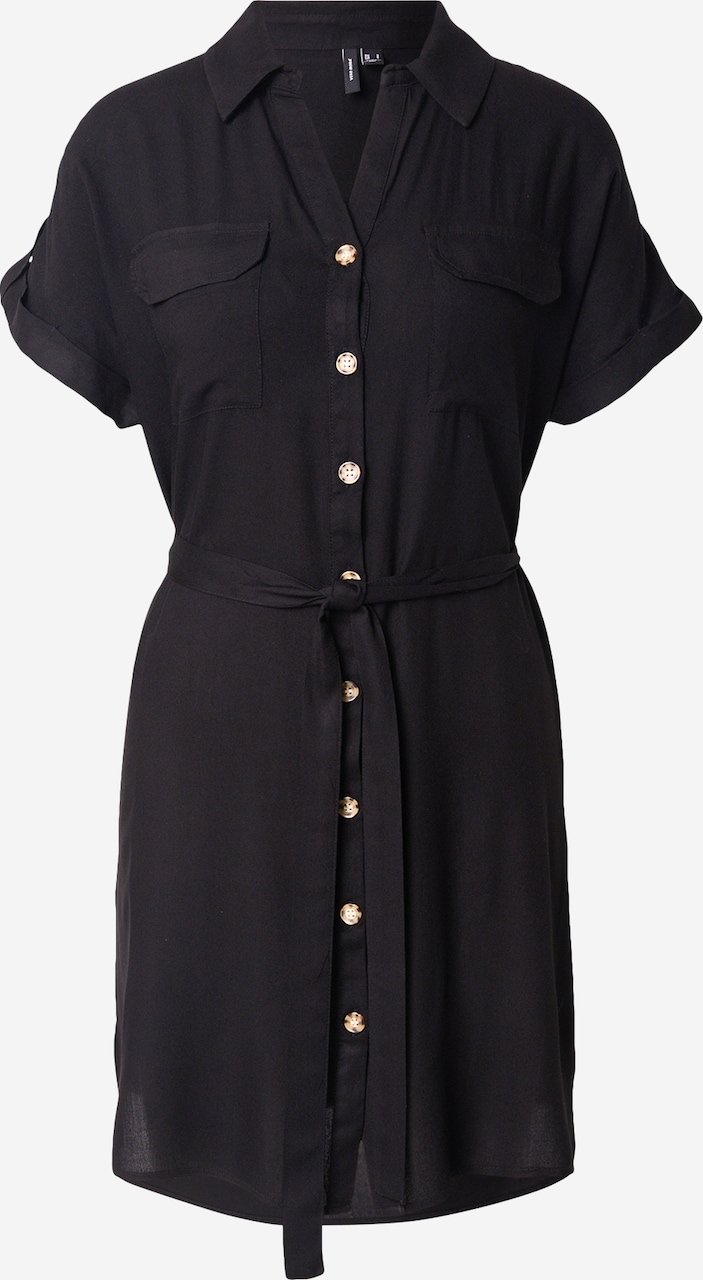 Rochie tip bluză 'VMBumpy' de la VERO MODA pe negru: față