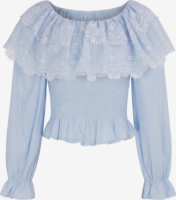 Chemisier IZIA en bleu : devant