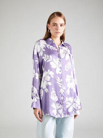 REPLAY Blouse in Lila: voorkant