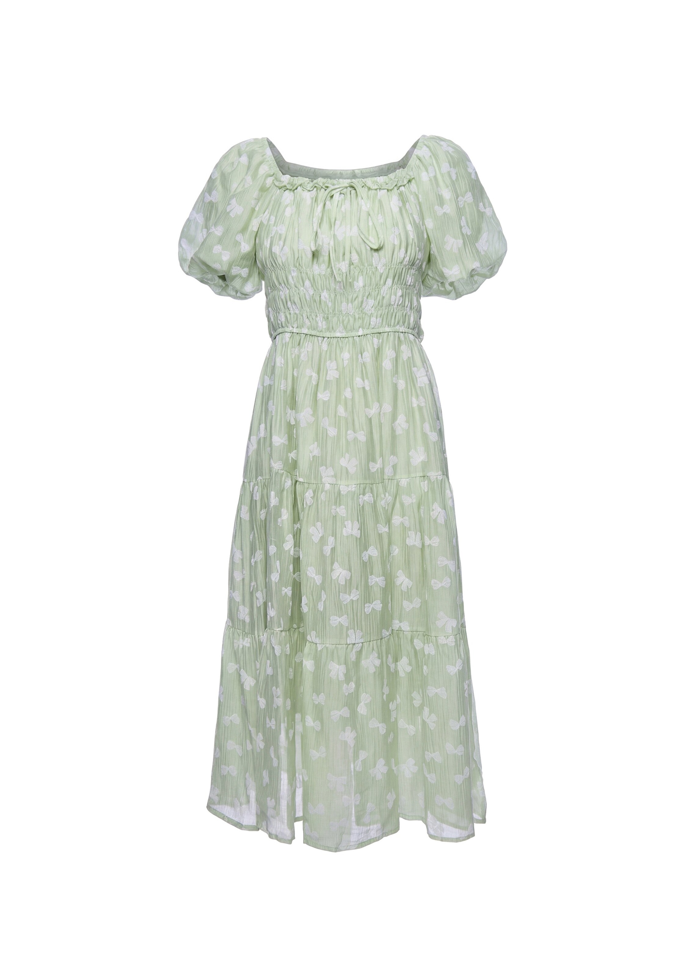 faina - Vestido en verde: frente