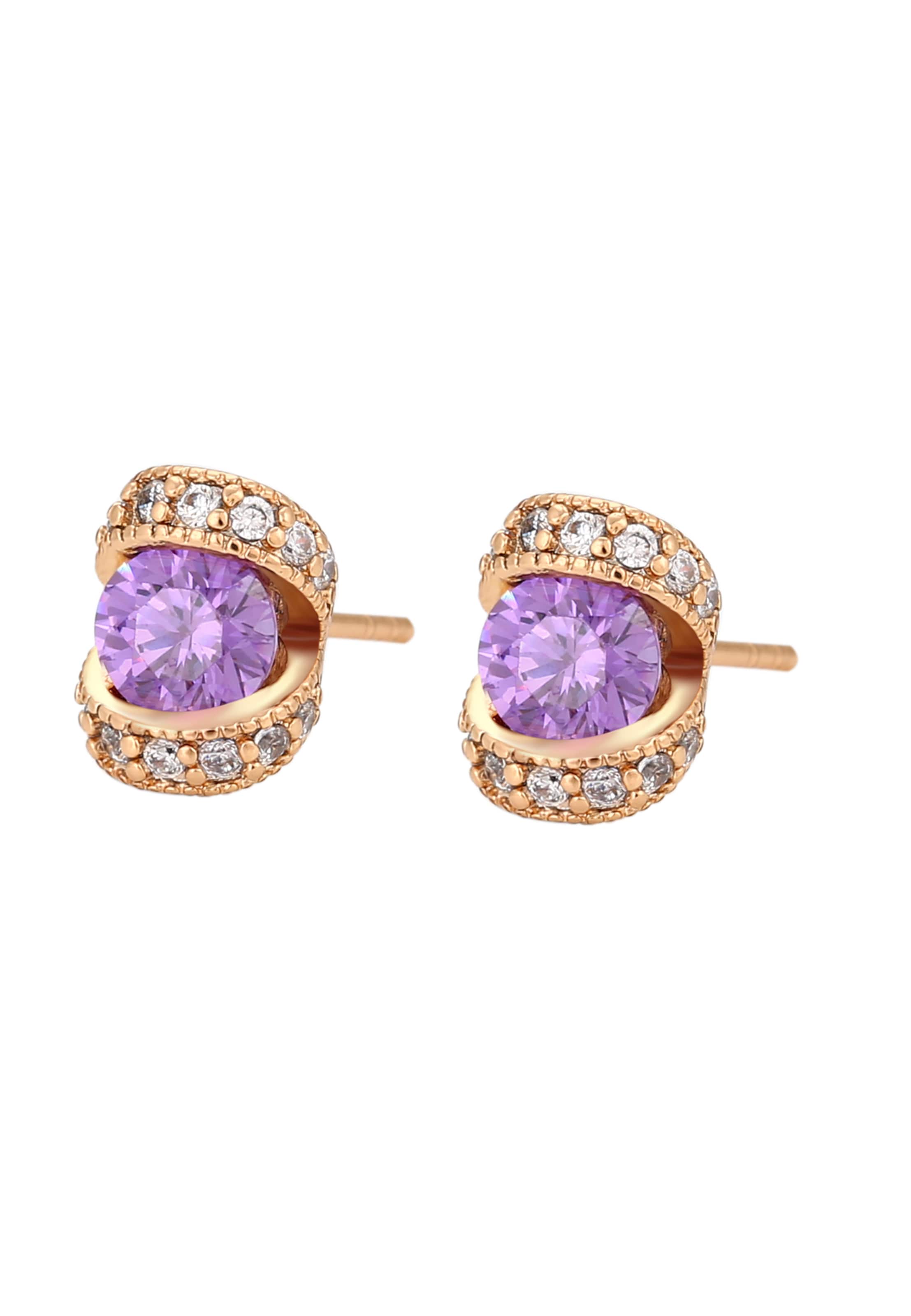 NAEMI Ohrringe in Lila: Vorderseite