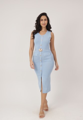 Abito in maglia di Elara in blu: frontale
