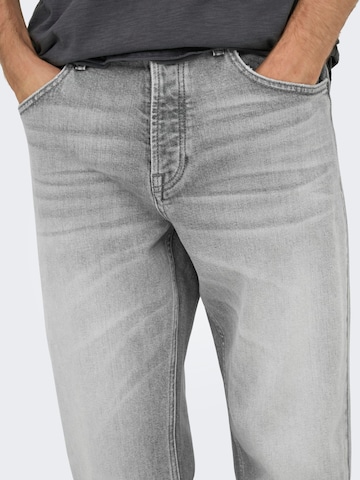 Only & Sons Baggy Jeans 'Edge' in Grey