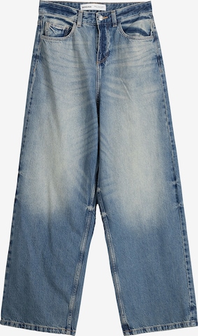 Bershka Wide Leg Jeans in Blau: predná strana