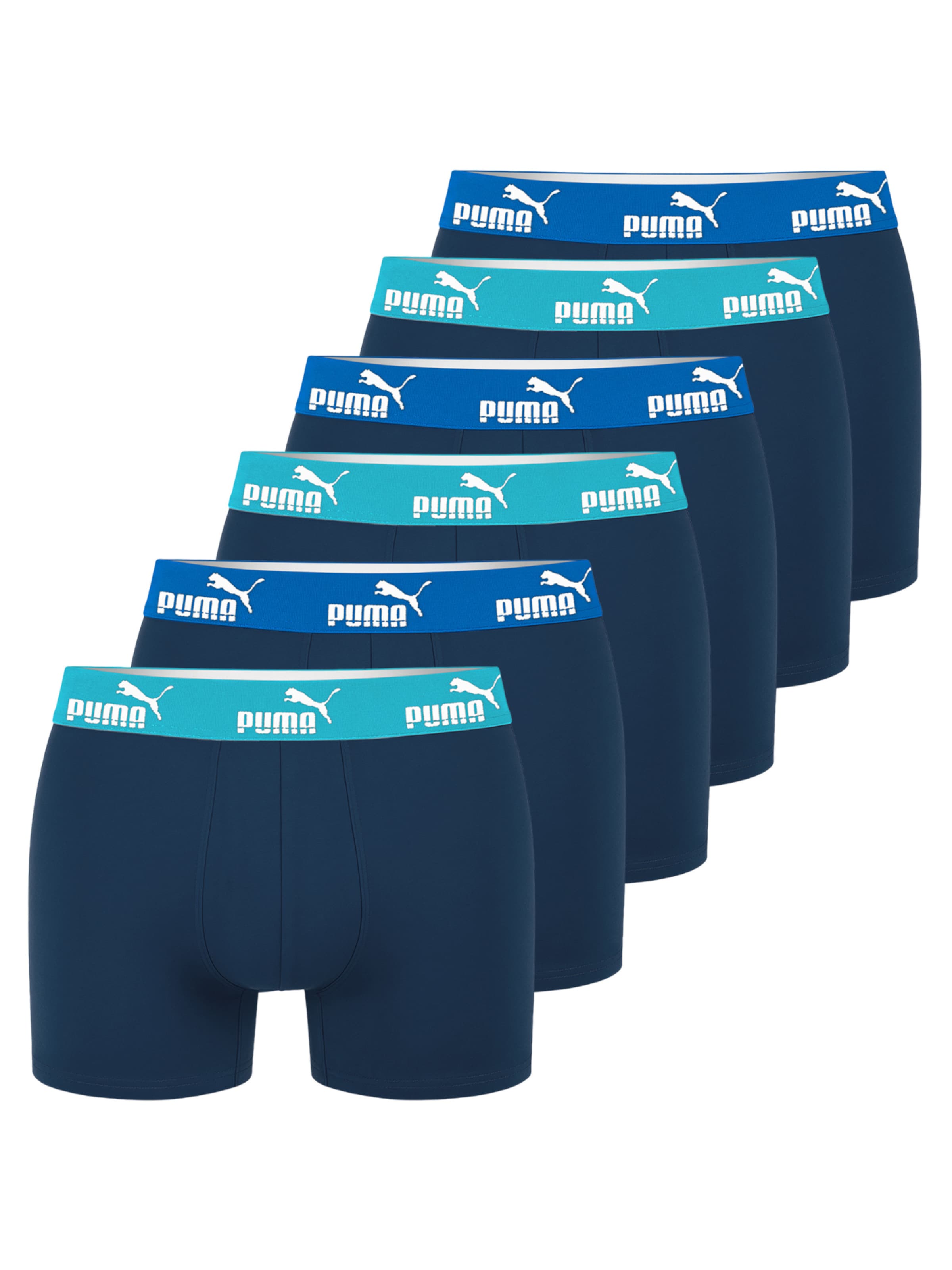 Boxer 'Puma Herren Boxershorts BLUE aus Baumwolle, Unterhosen für Männer' di PUMA in blu: frontale