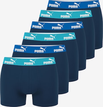 PUMA - Calzoncillo boxer 'Puma Herren Boxershorts BLUE aus Baumwolle, Unterhosen für Männer' en azul: frente
