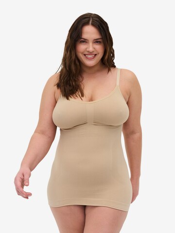 Haut modelant Devoted by Zizzi en beige : devant