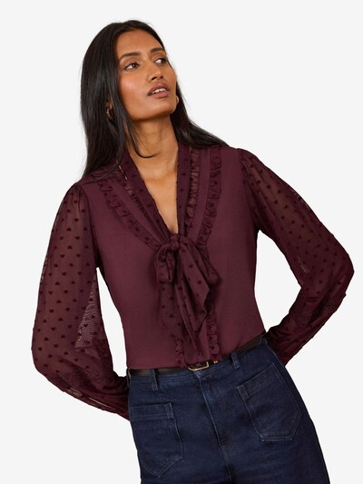 love & roses Bluse i 22 i burgunder / sort, Produktvisning