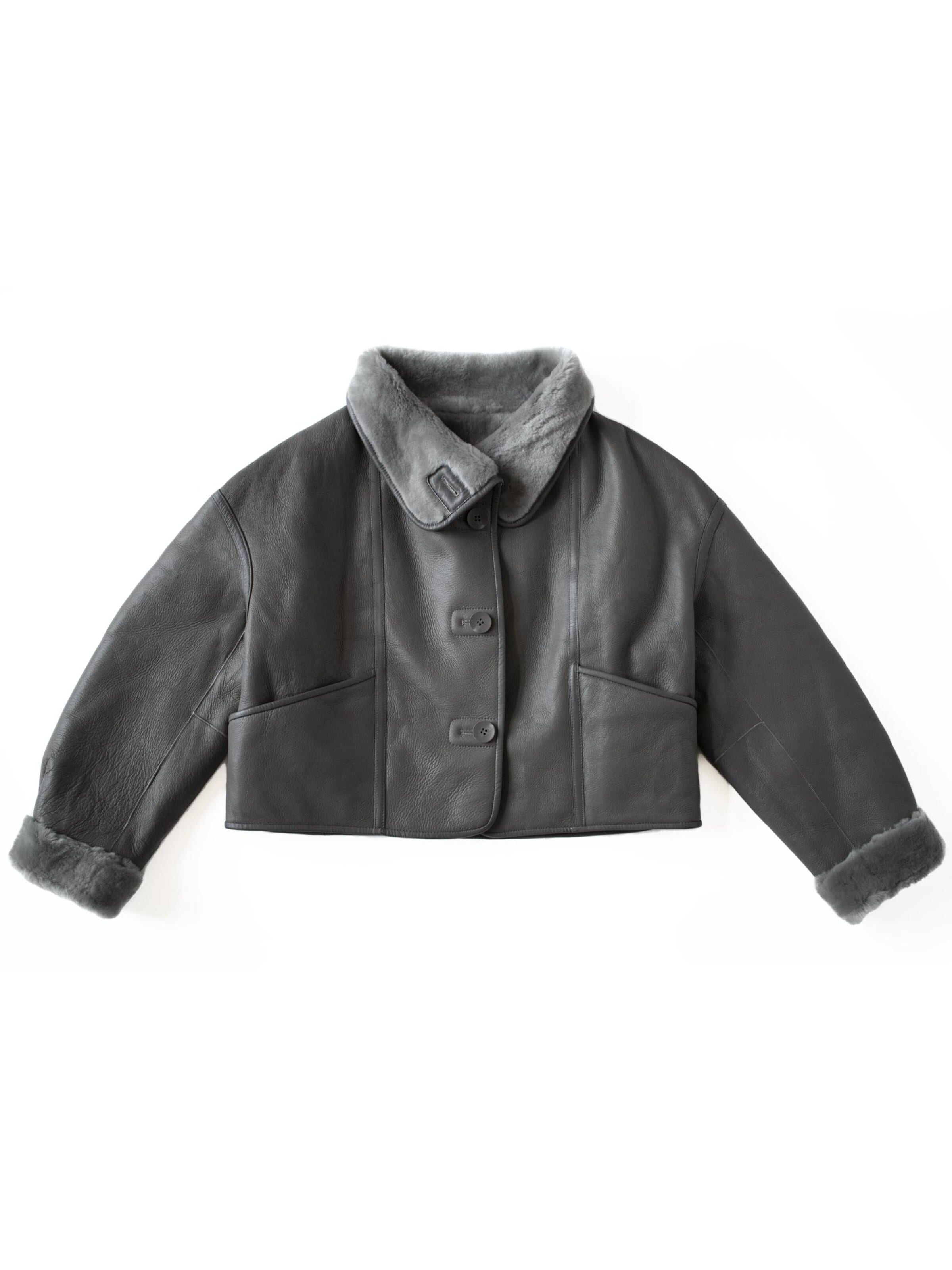 Just things we like Winter Jacket in Grey: front