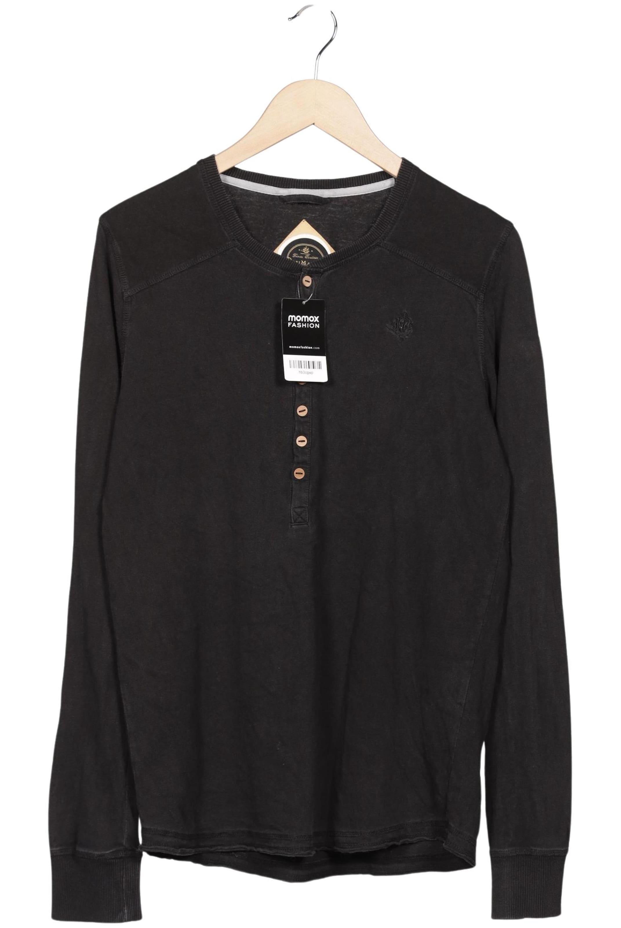 DREIMASTER Langarmshirt M in Schwarz: Vorderseite