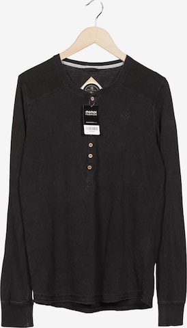 DREIMASTER Langarmshirt M in Schwarz: Vorderseite