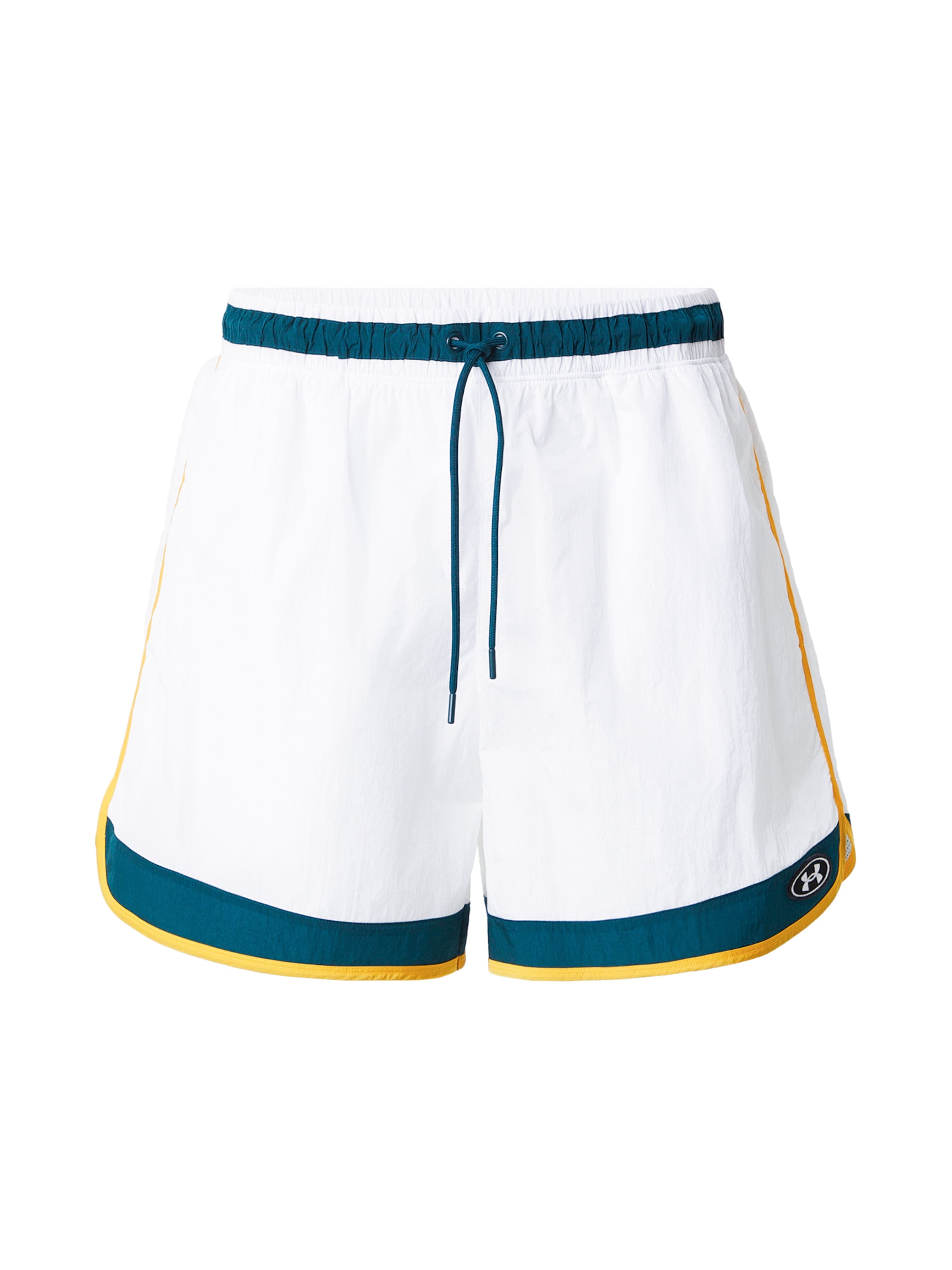 UNDER ARMOUR Sportshorts in cyanblau / gelb / weiß, Produktansicht