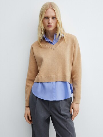 MANGO Sweater 'Chiara' in Brown: front