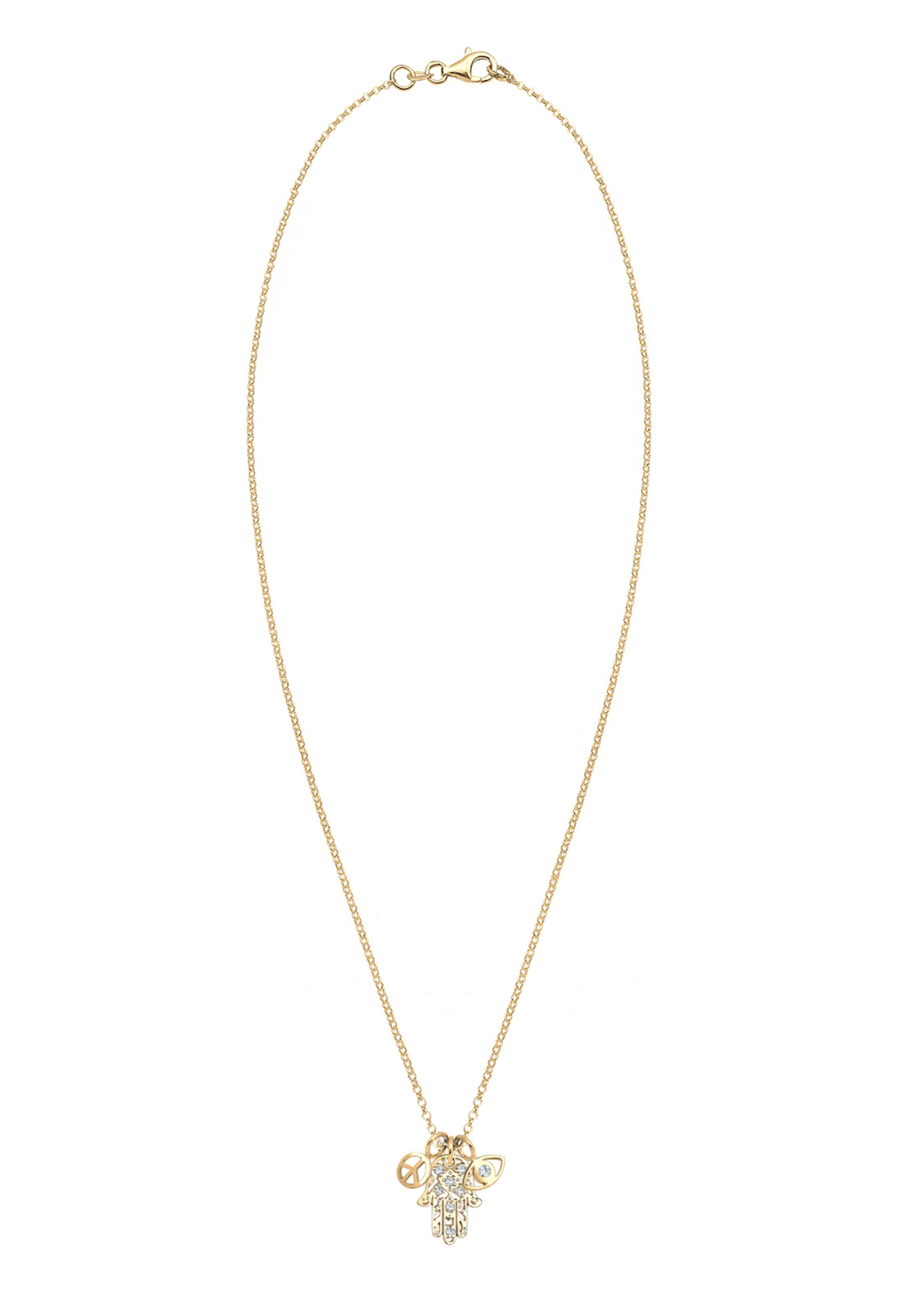 ELLI Ketting 'Evil Eye' in Goud: voorkant