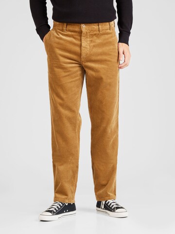 NORSE PROJECTS Regular Chino Pants 'Aros' in Brown: front