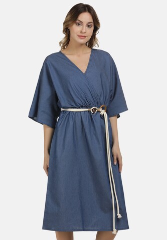 DreiMaster Vintage Summer Dress in Blue: front