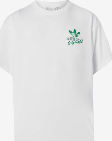 balta ADIDAS ORIGINALS Marškinėliai 'DINER': priekis