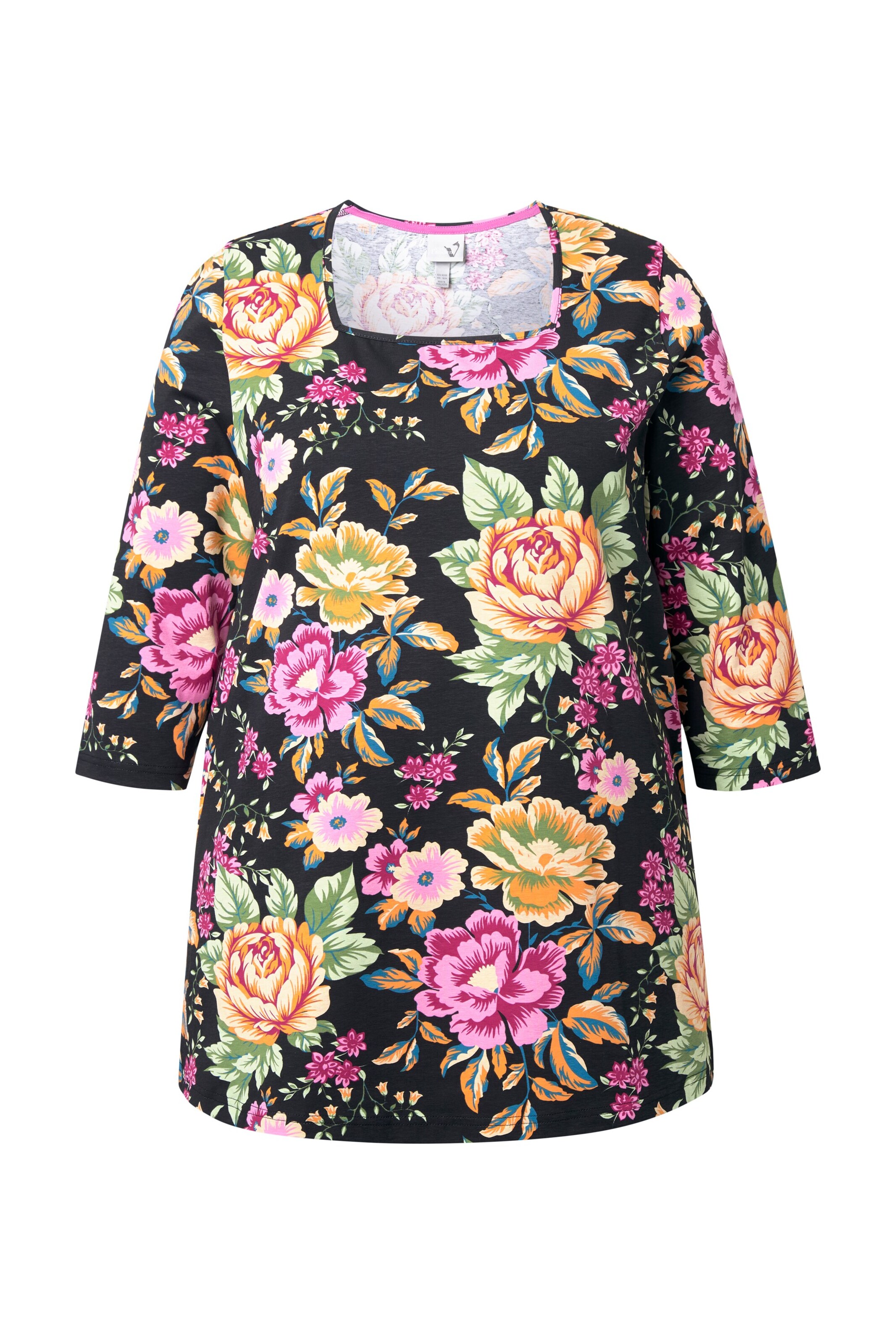 Ulla Popken Shirt in Zwart: voorkant