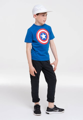LOGOSHIRT Shirt 'Marvel Comics' in Blue