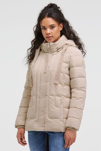 Soccx Between-Season Jacket in Beige: front