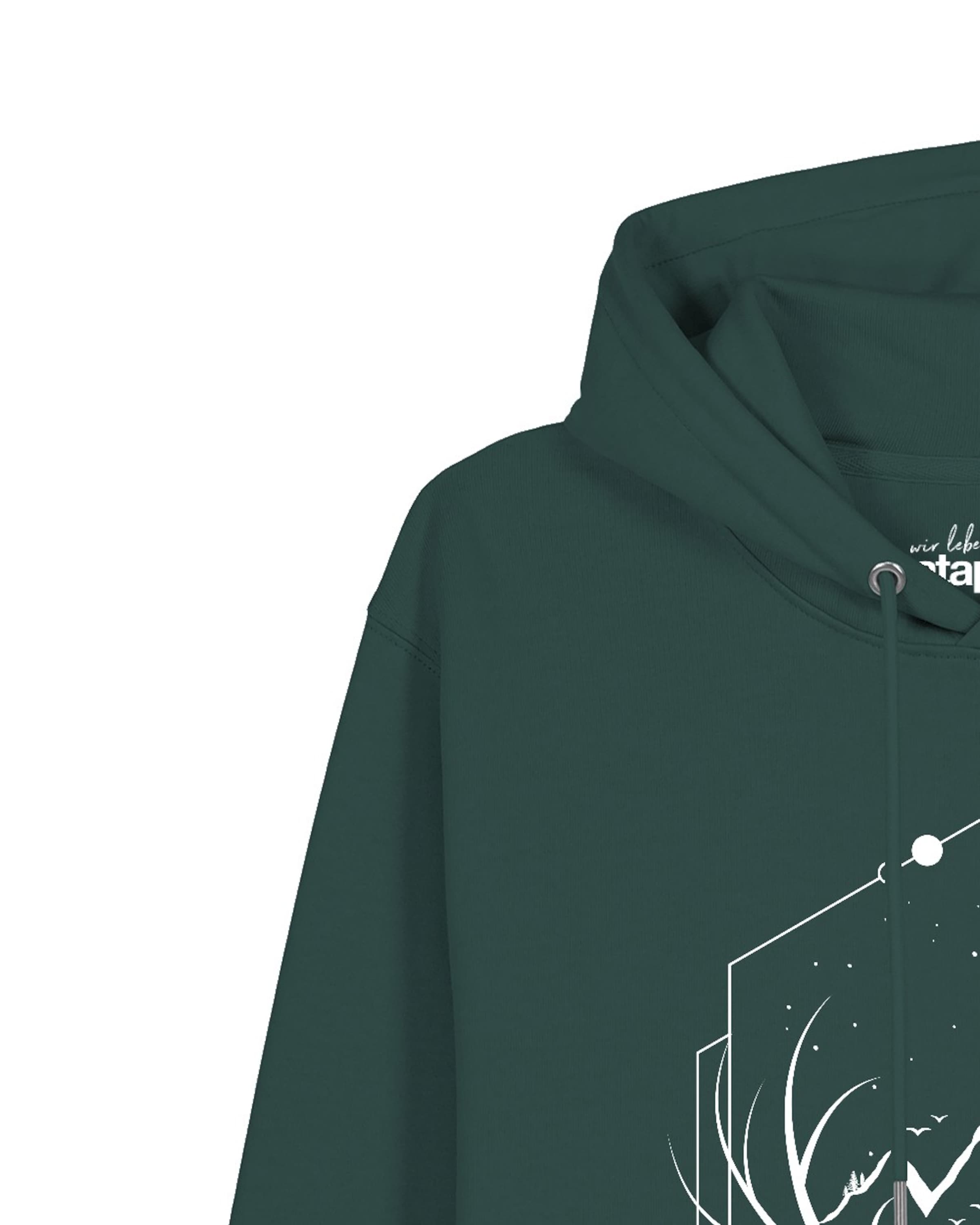 Felpa 'Wanderlust At Night' di Watapparel in verde