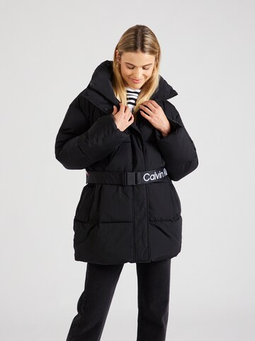 Veste mi-saison Calvin Klein Jeans en noir : devant