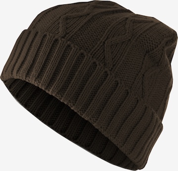 MSTRDS Beanie in Brown: front