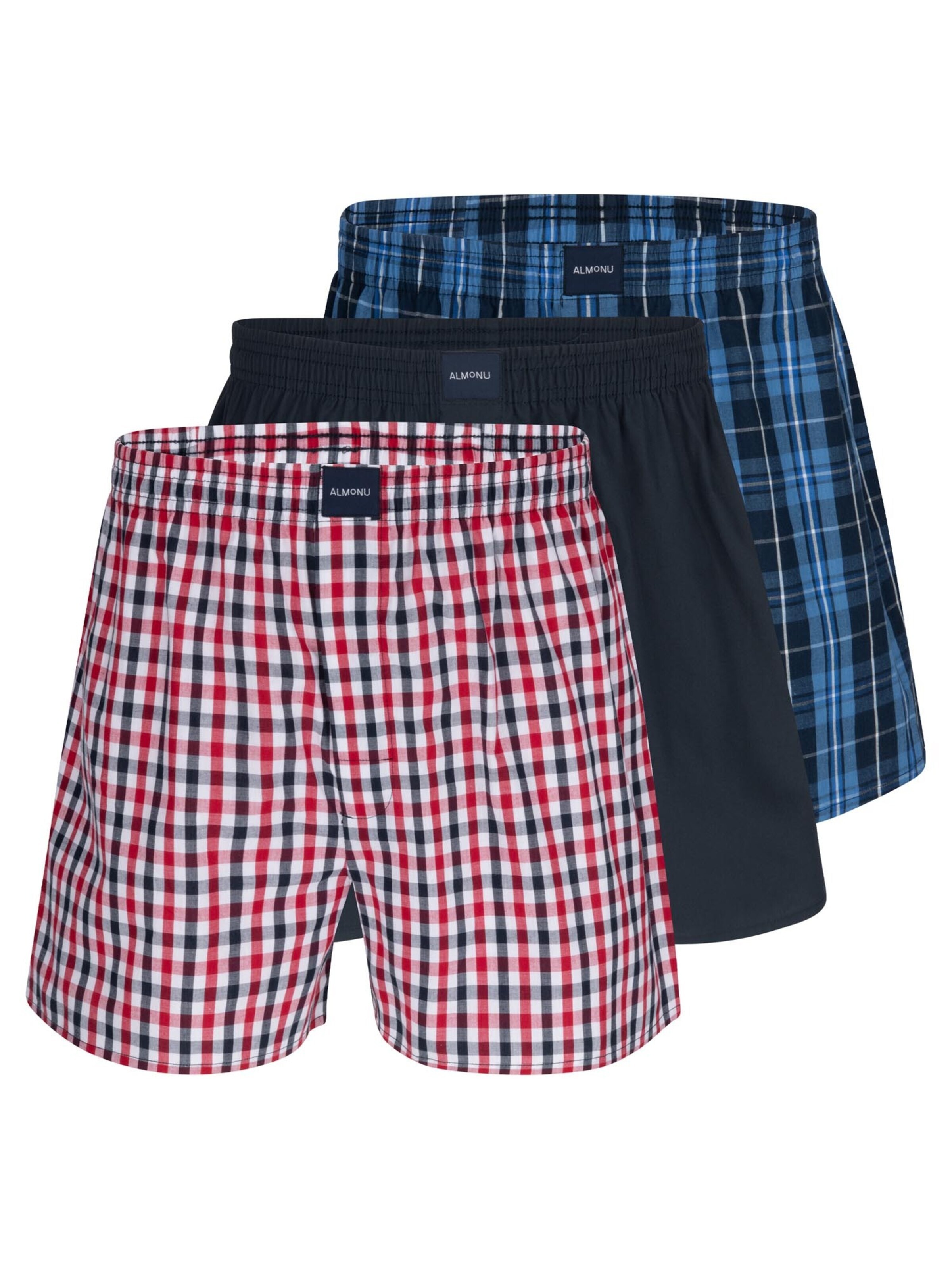 Almonu Boxershorts 'Web'‌ in Blau: Vorderseite