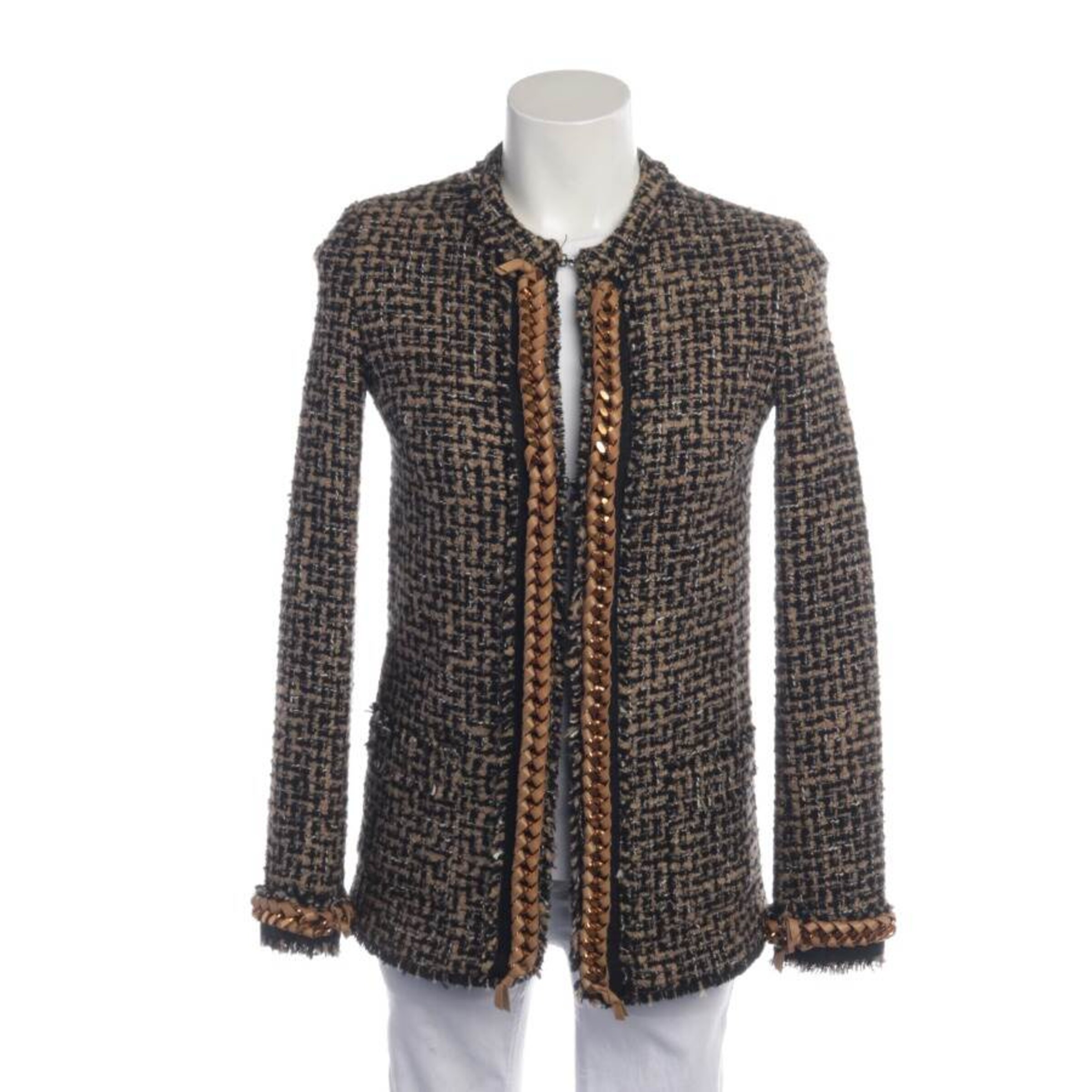 MSGM Blazer XXS in Braun: Vorderseite