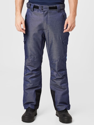 KILLTEC Normální Outdoorové kalhoty 'Combloux' – modrá: přední strana