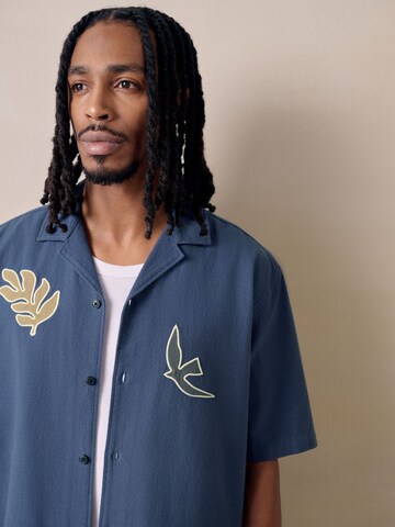 Next Regular fit Button Up Shirt in Blue