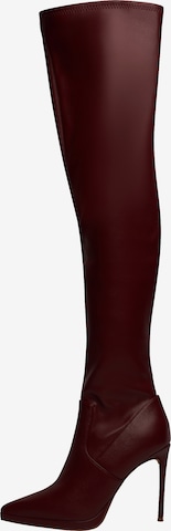 STEVE MADDEN Over the Knee Boots in Red