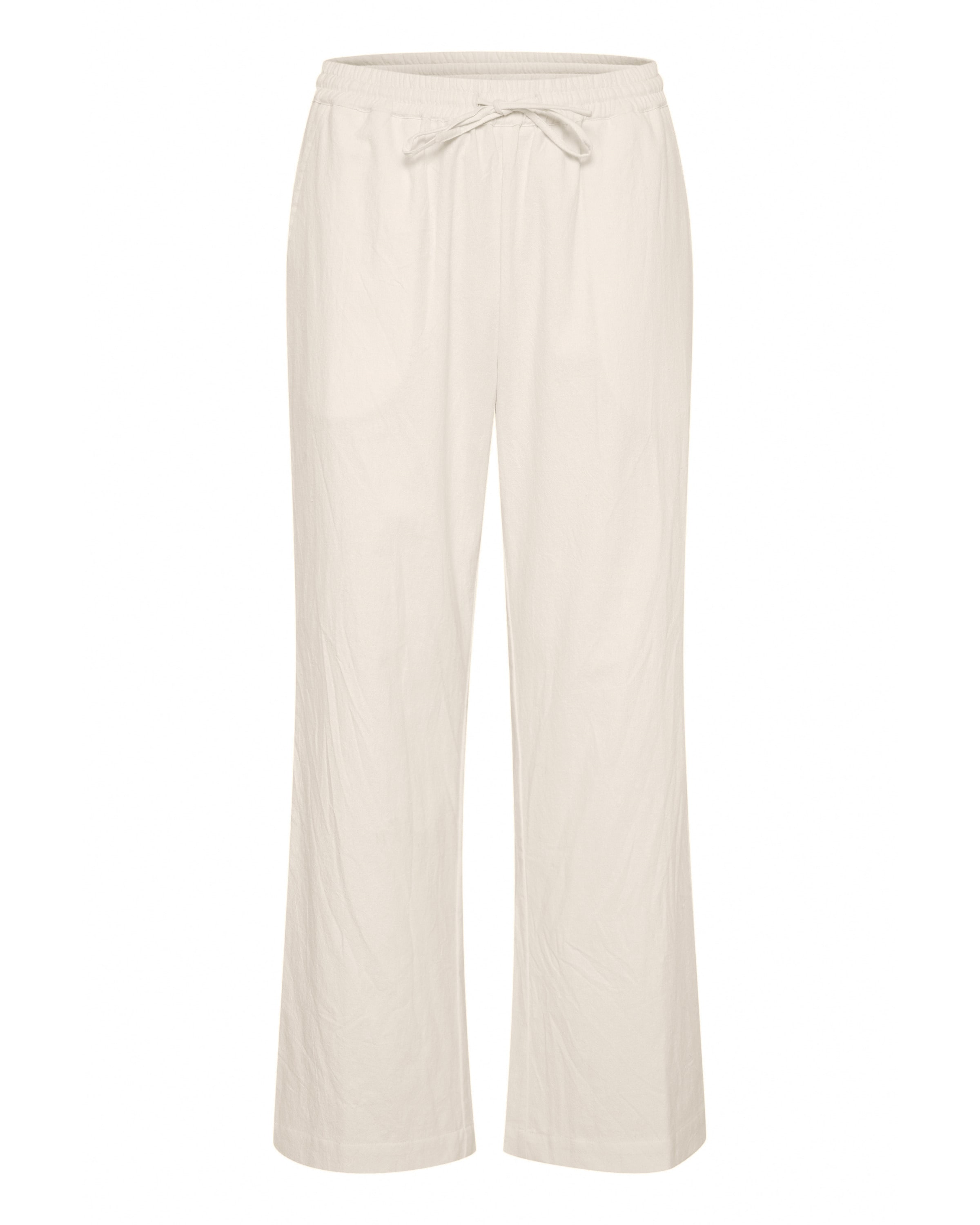 SAINT TROPEZ Regular Broek 'Zalinda' in Wit: voorkant