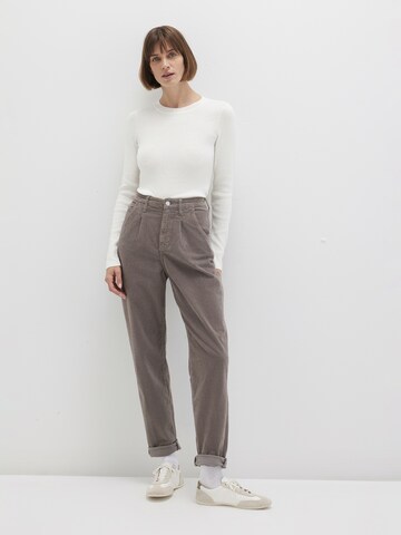 Mavi Tapered Pleat-Front Pants ' LAURA ' in Grey