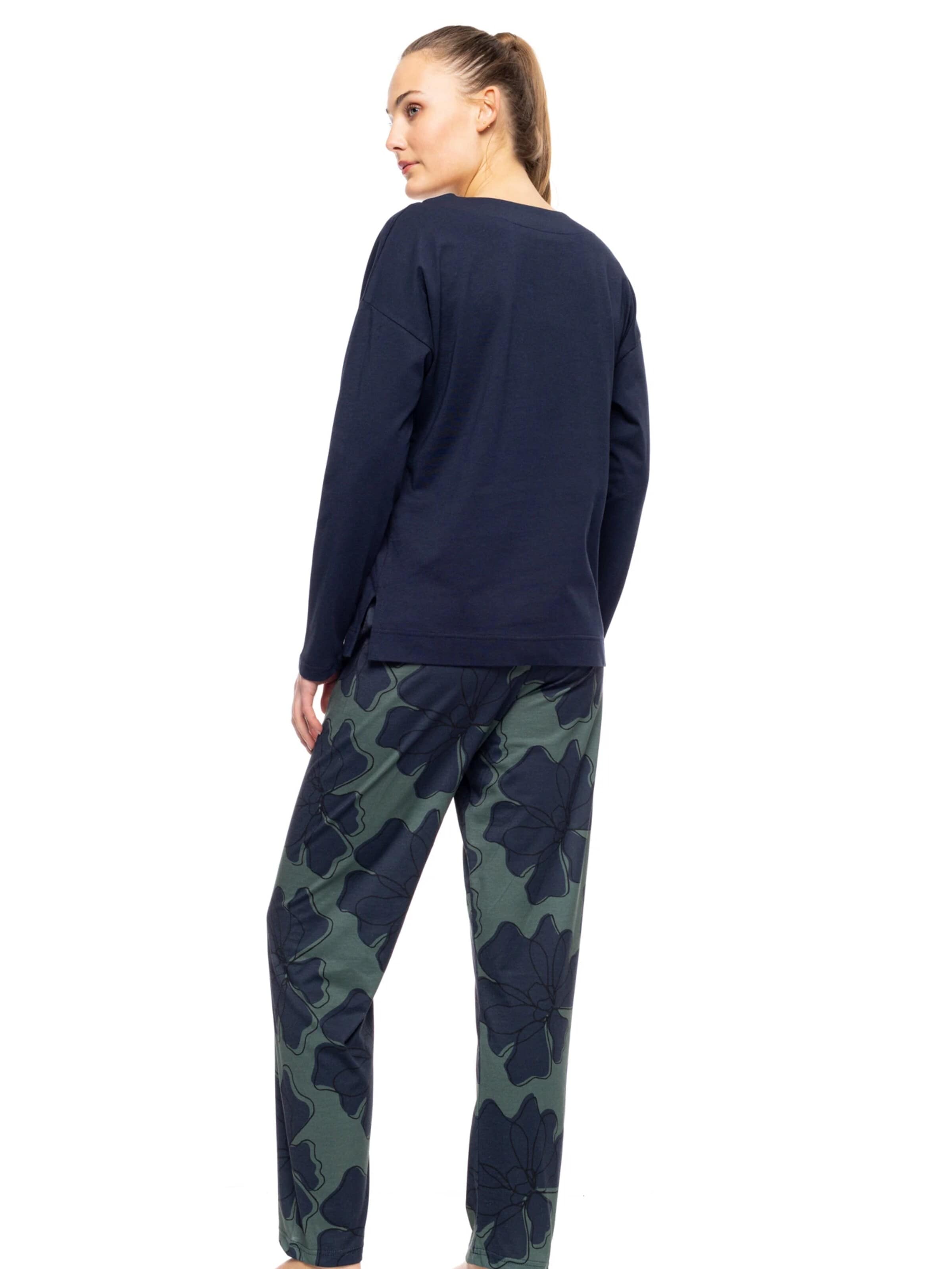 Pink Label - Pijama 'FOREST BLOOM' en verde