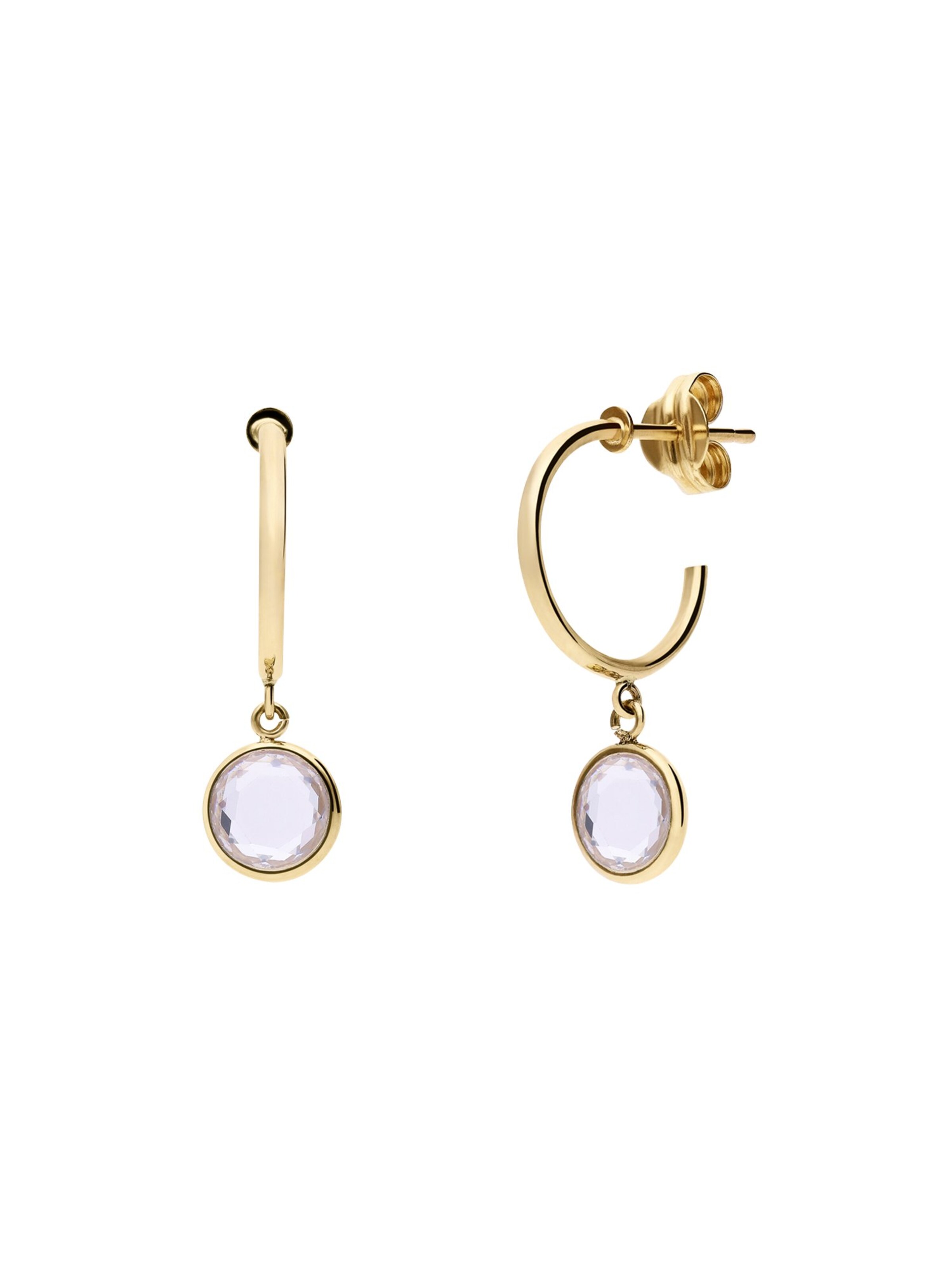 Lucardi Earrings in Gold: front