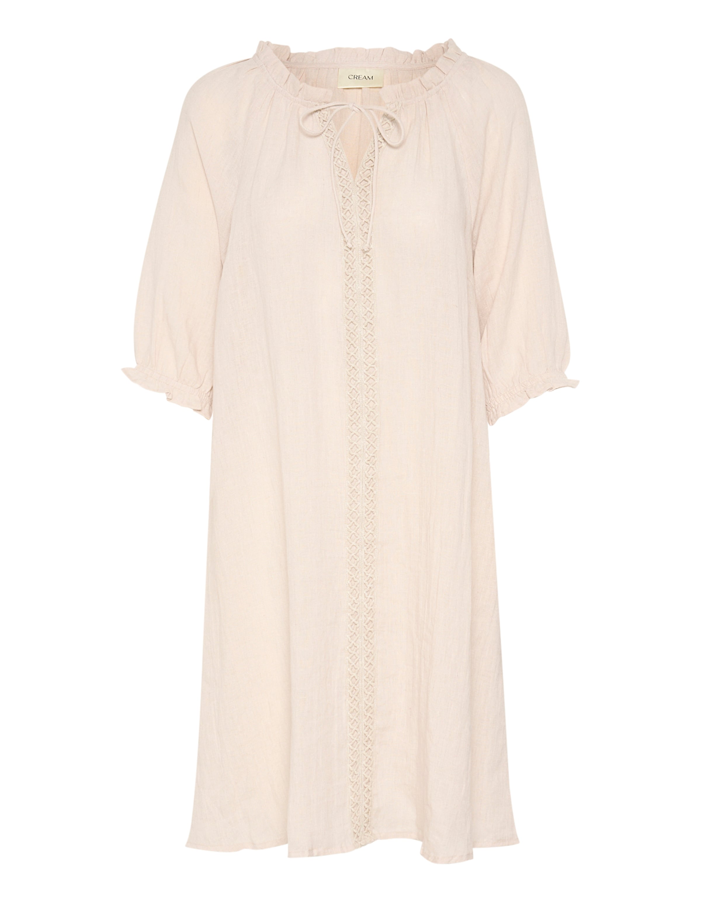 Cream Jurk 'Bellis' in Beige: voorkant