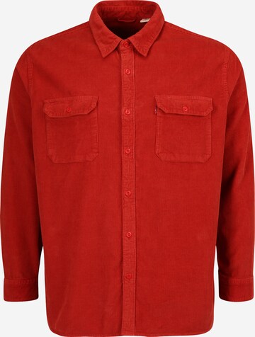 Levi's® Big & Tall Comfort Fit Paita 'Jackson Worker Shirt' värissä punainen: edessä