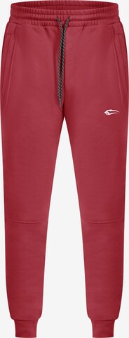 Smilodox Tapered Broek 'Kendall' in Rood: voorkant