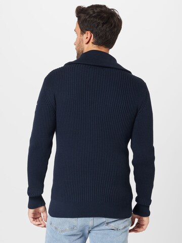 Derbe Strickjacke in Blau