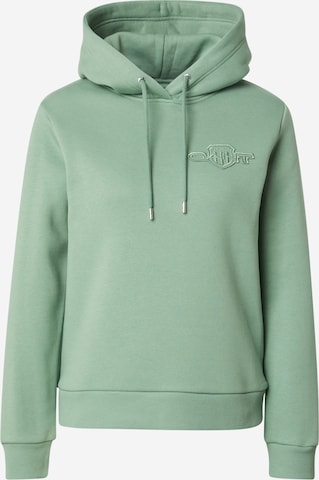 Felpa di GANT in verde: frontale