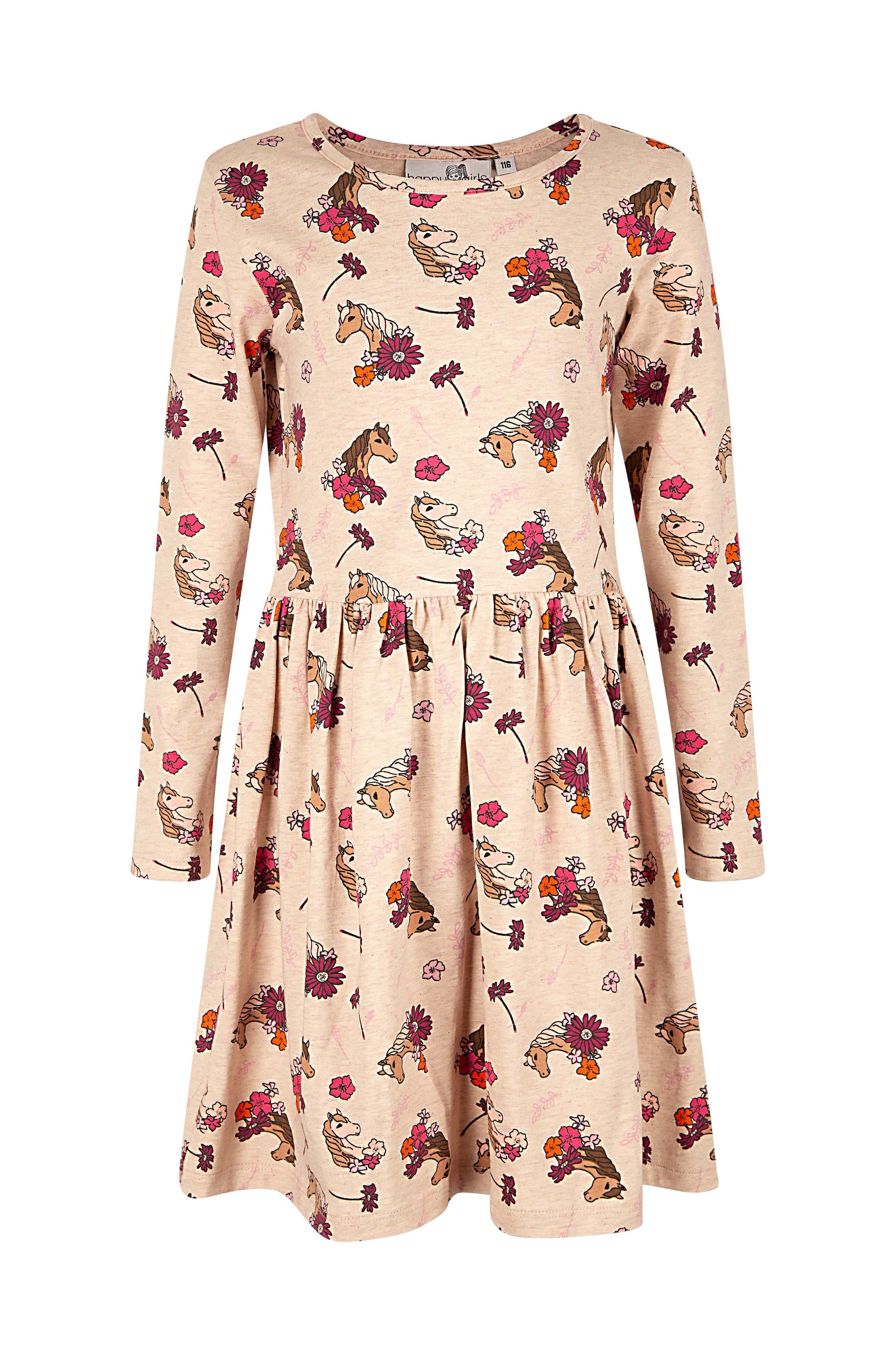 happy girls - Vestido en beige: frente