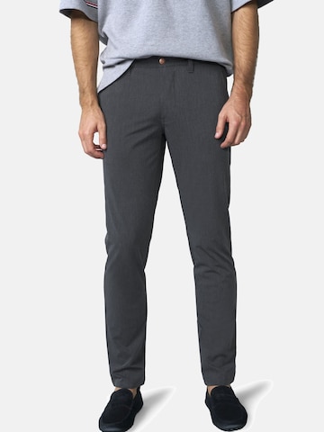 MEYER Slimfit Chinohose 'M5 Move 9-6196' in Grau