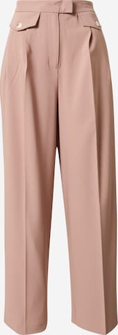 TOPSHOP Обычный Плиссированные брюки в Ярко-розовый: спереди